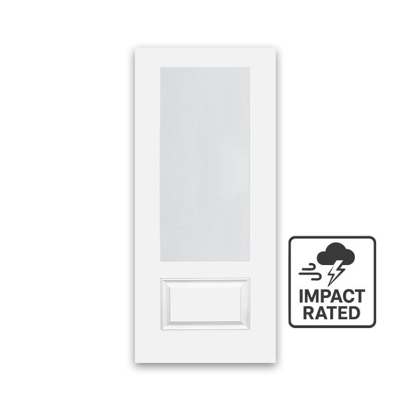 Direct Glazed 3/4 Lite Over 1 Panel Impact Rated